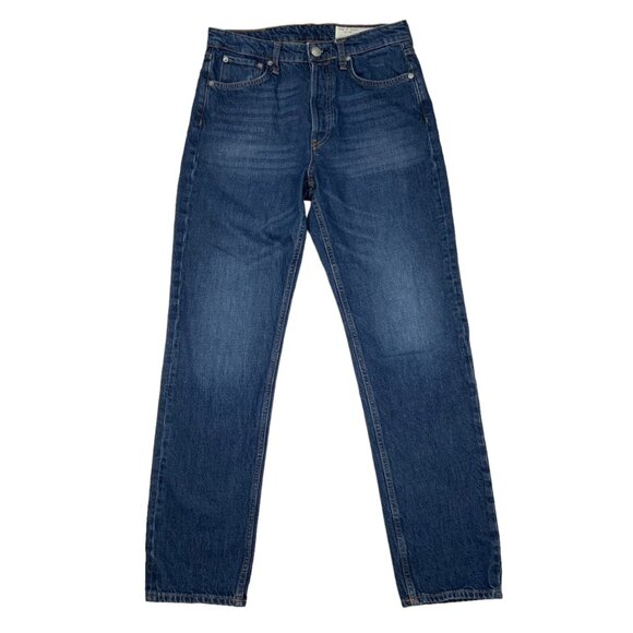 Rag and Bone Maya High Rise Slim Jean 29 Jasper Blue Denim Button Fly Retro Boho - Picture 12 of 12